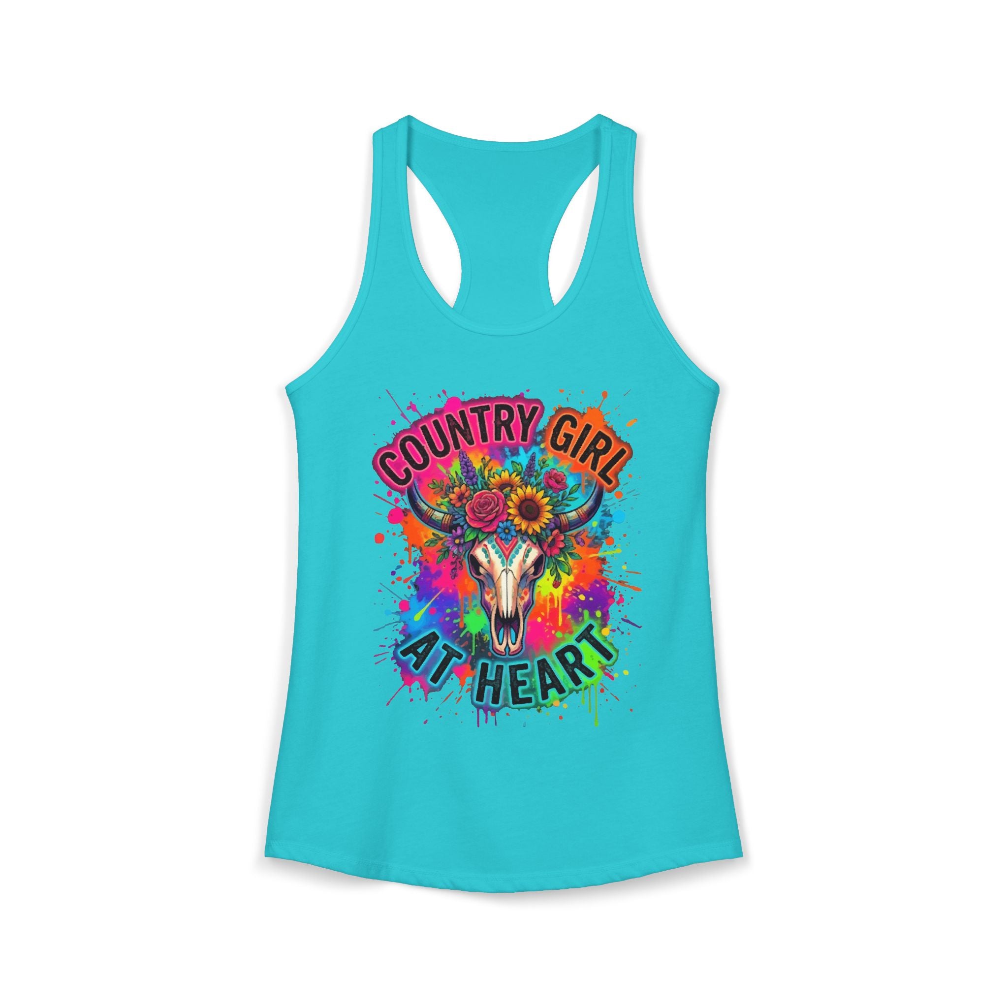 Women's Country Girl at Heart Ideal Racerback Tank