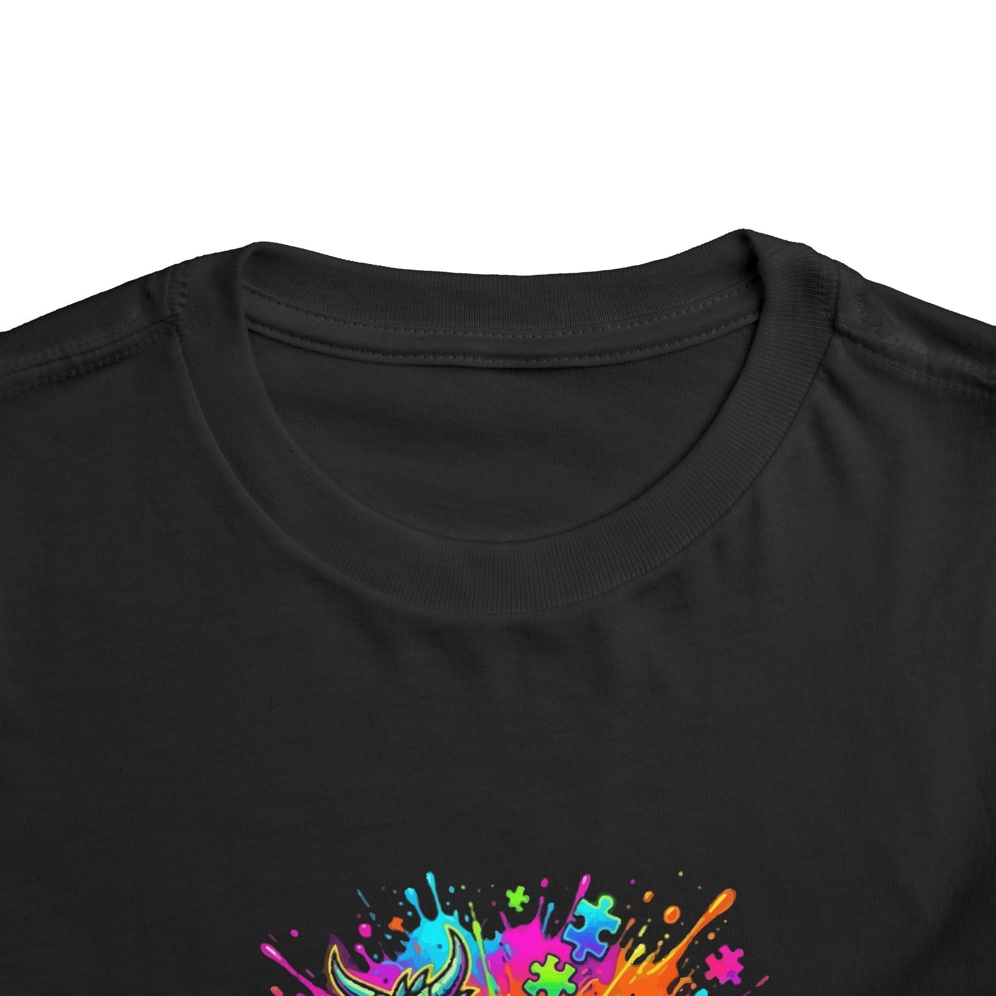 Toddler Tee — "Autism Is My Superpower" Colorful Dinosaur Autism Awareness Shirt