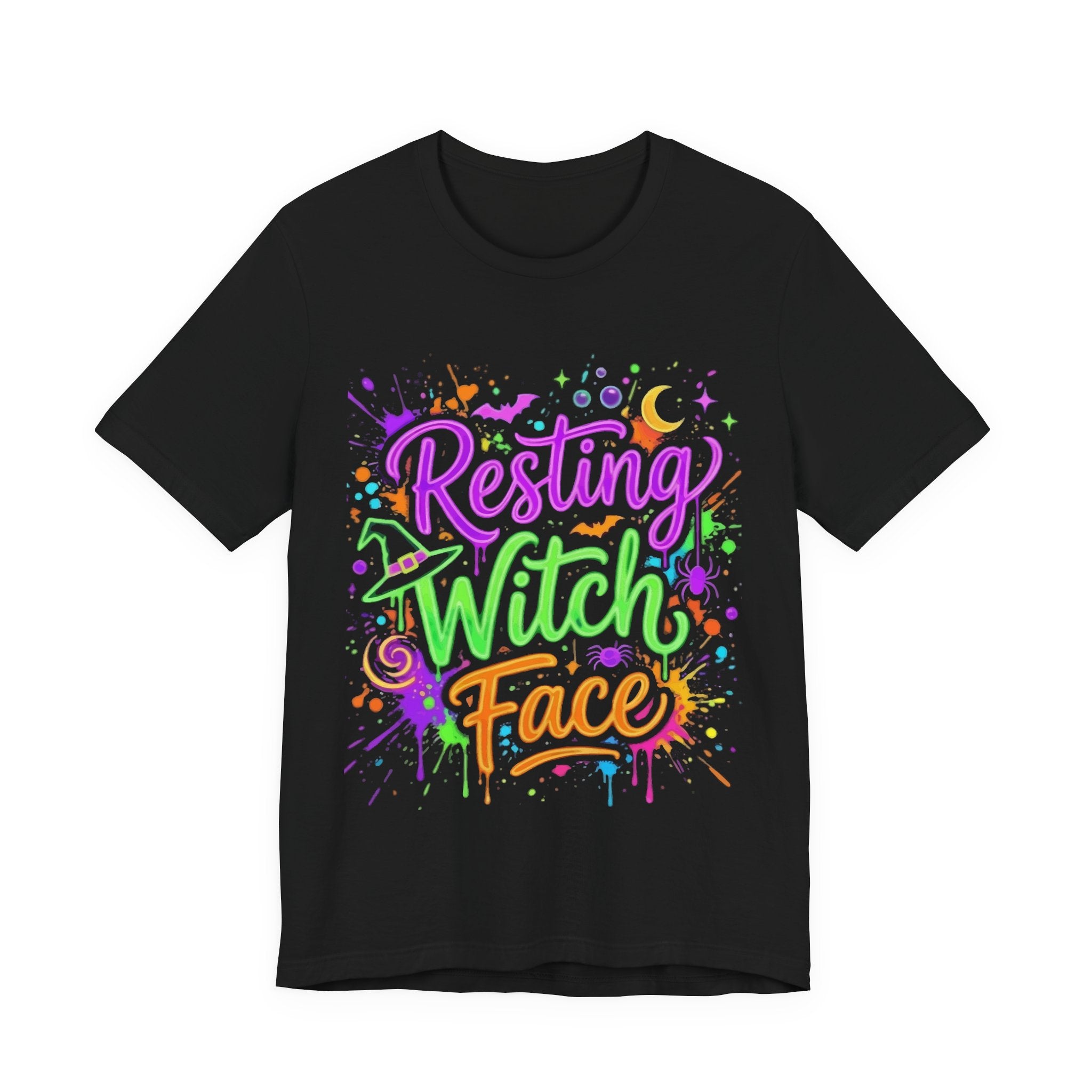 Resting Witch Face T-Shirt — Colorful Halloween Graphic Tee