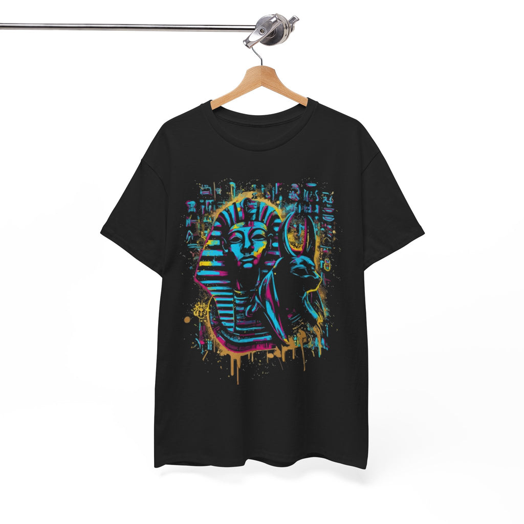 Pharaoh Street Art T-Shirt — Neon Egyptian King Graphic Tee