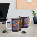Autism Awareness Mug - "I Love Someone With Autism" Rainbow Puzzle Heart 11oz