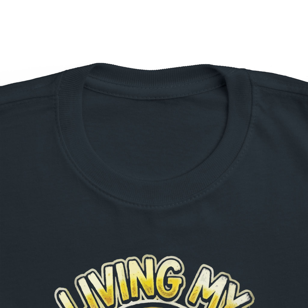 Toddler Tee — 'Living My Best Life' Smiley Graphic