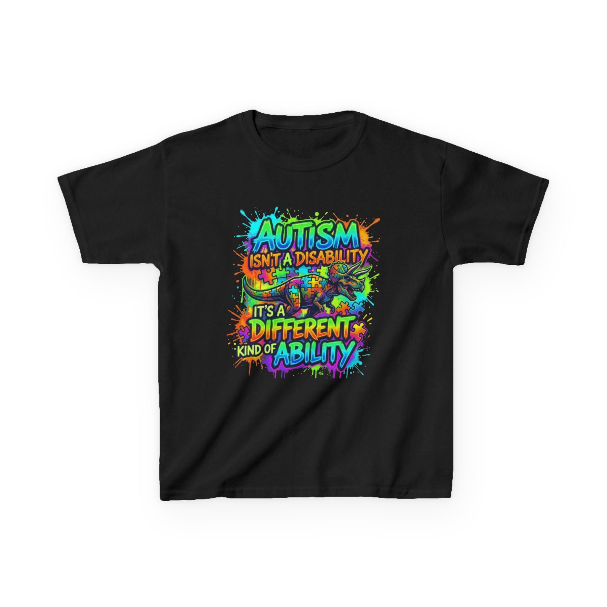 Kids Tee — "Autism Isn’t a Disability, It’s a Different Kind of Ability" Colorful Awareness Shirt