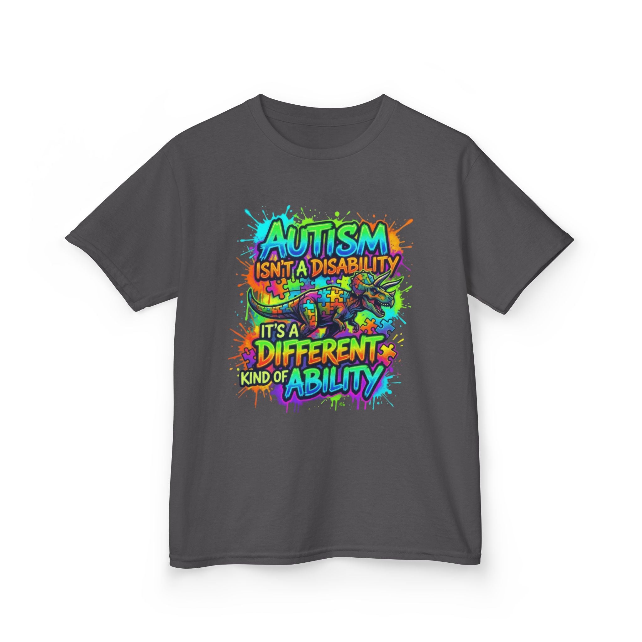 Kids Tee — "Autism Isn’t a Disability, It’s a Different Kind of Ability" Colorful Awareness Shirt