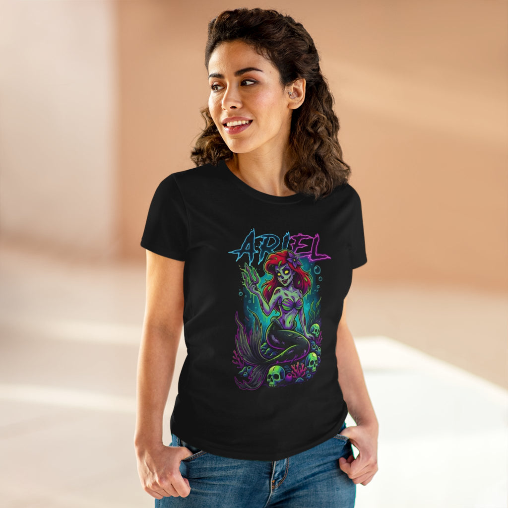 Ariel Neon Goth Mermaid Tee — Women's Graphic T-Shirt