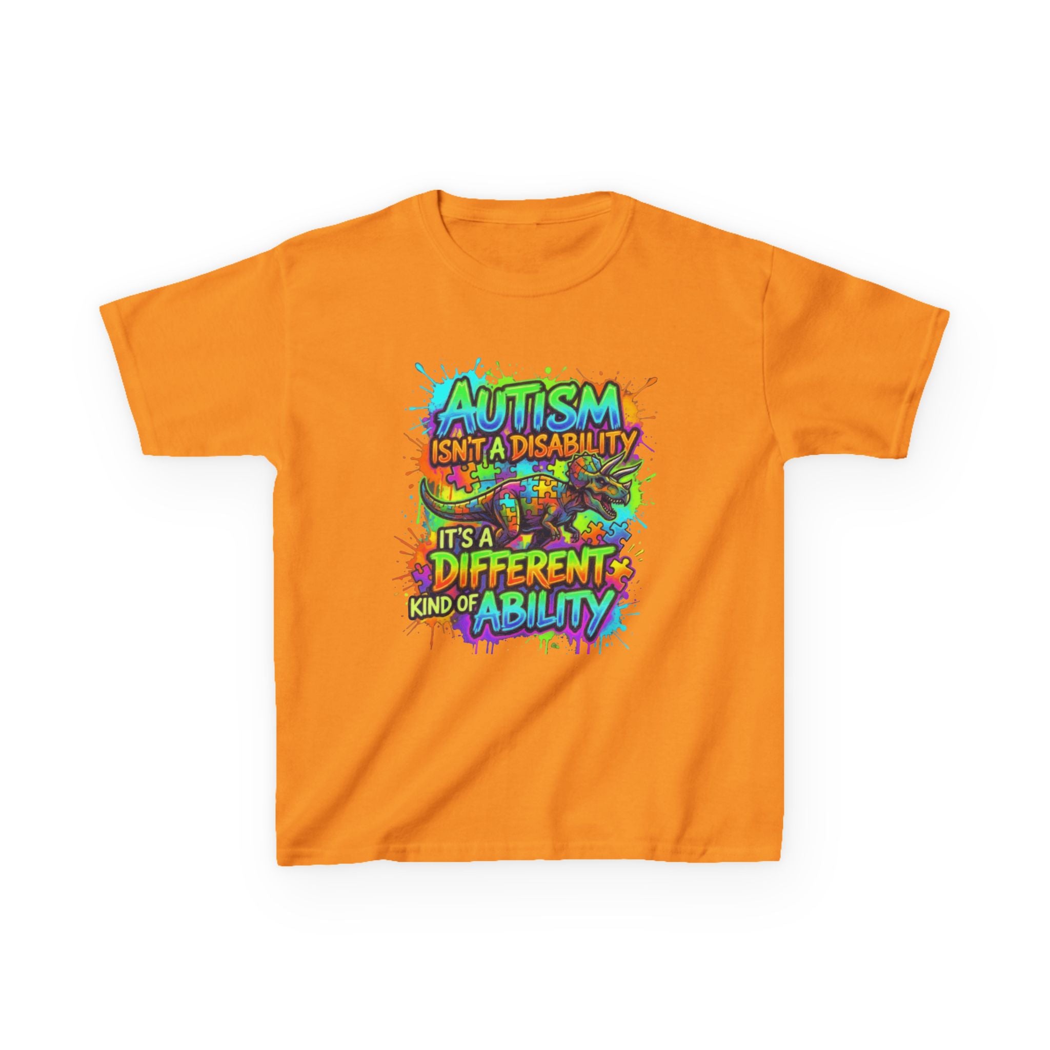 Kids Tee — "Autism Isn’t a Disability, It’s a Different Kind of Ability" Colorful Awareness Shirt