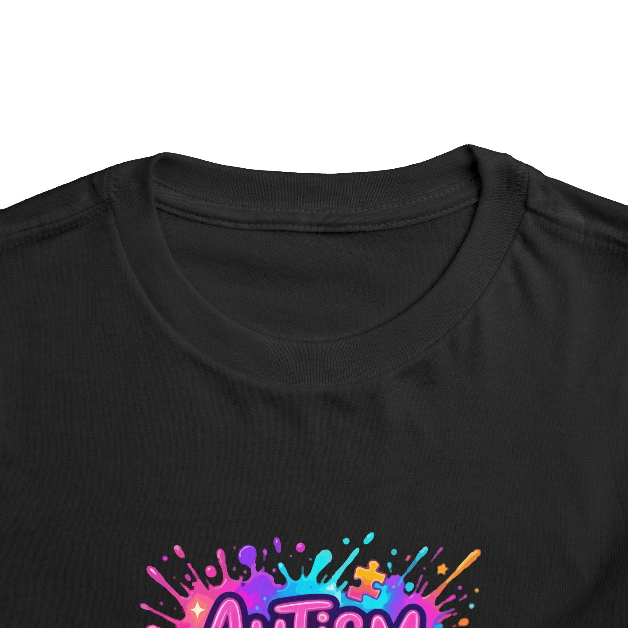 Toddler Tee — "Autism Isn't a Disability, It's a Different Kind of Ability" Colorful Puzzle-Heart Design