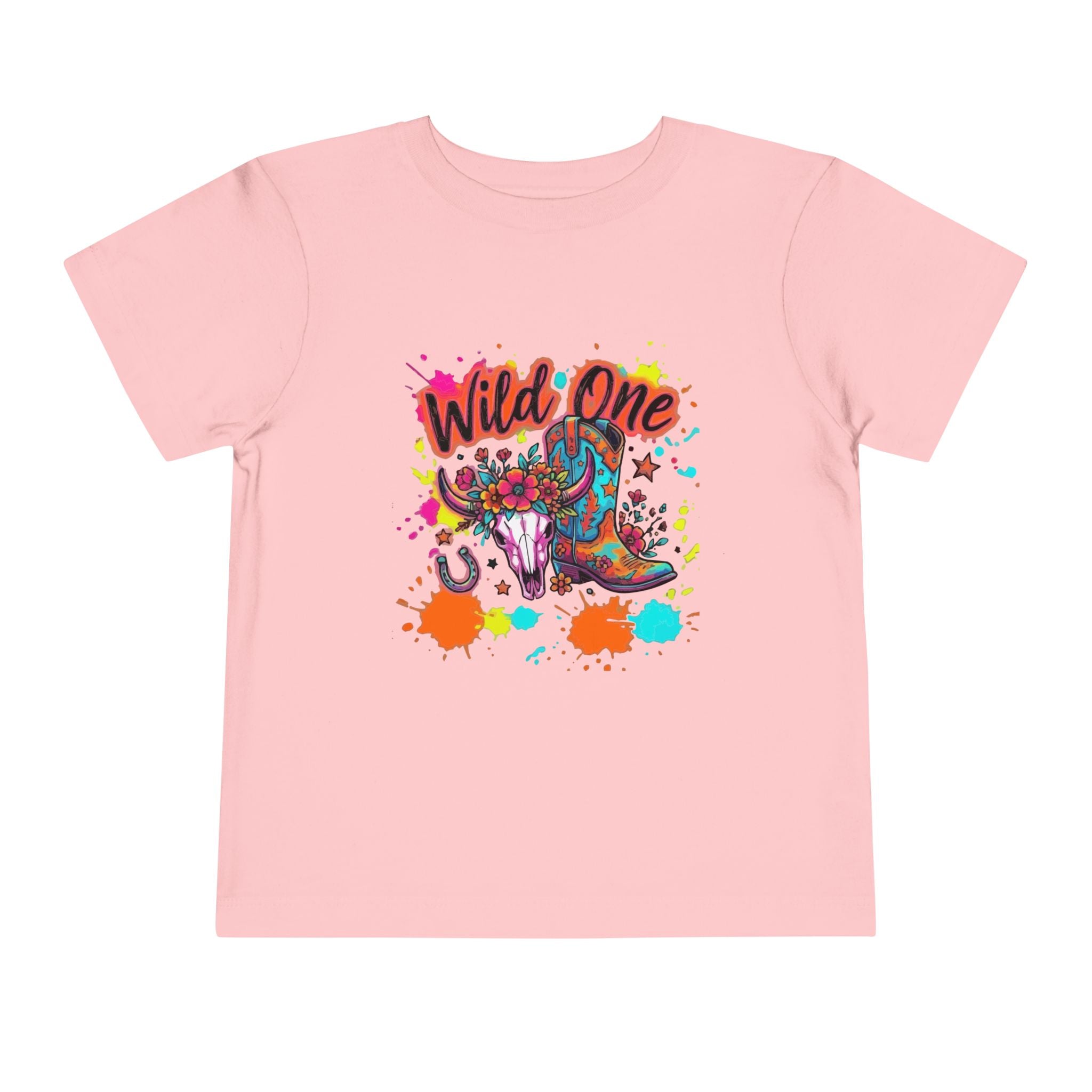 Wild One Toddler Tee — Colorful Cowboy Boots 1st Birthday Shirt
