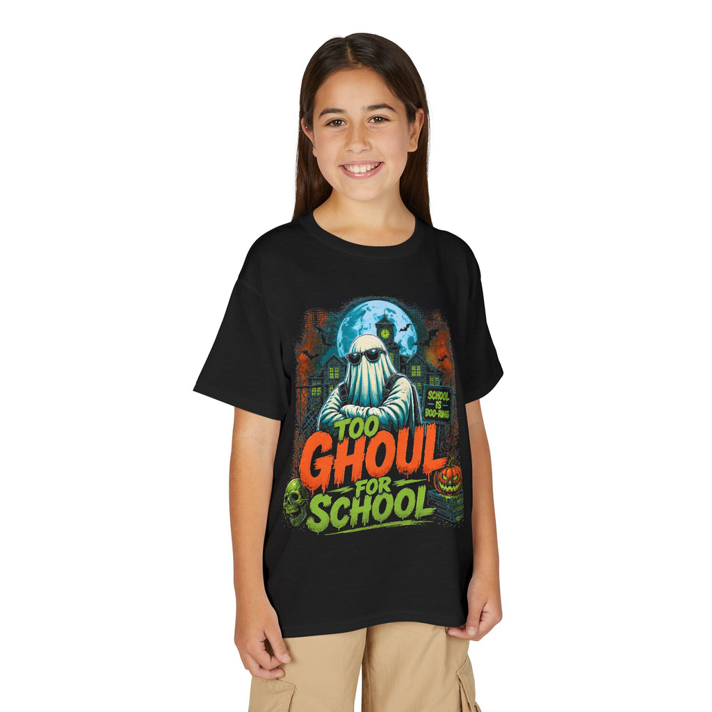 Ghoul School Youth T-Shirt — Spooky Halloween Ghost Design