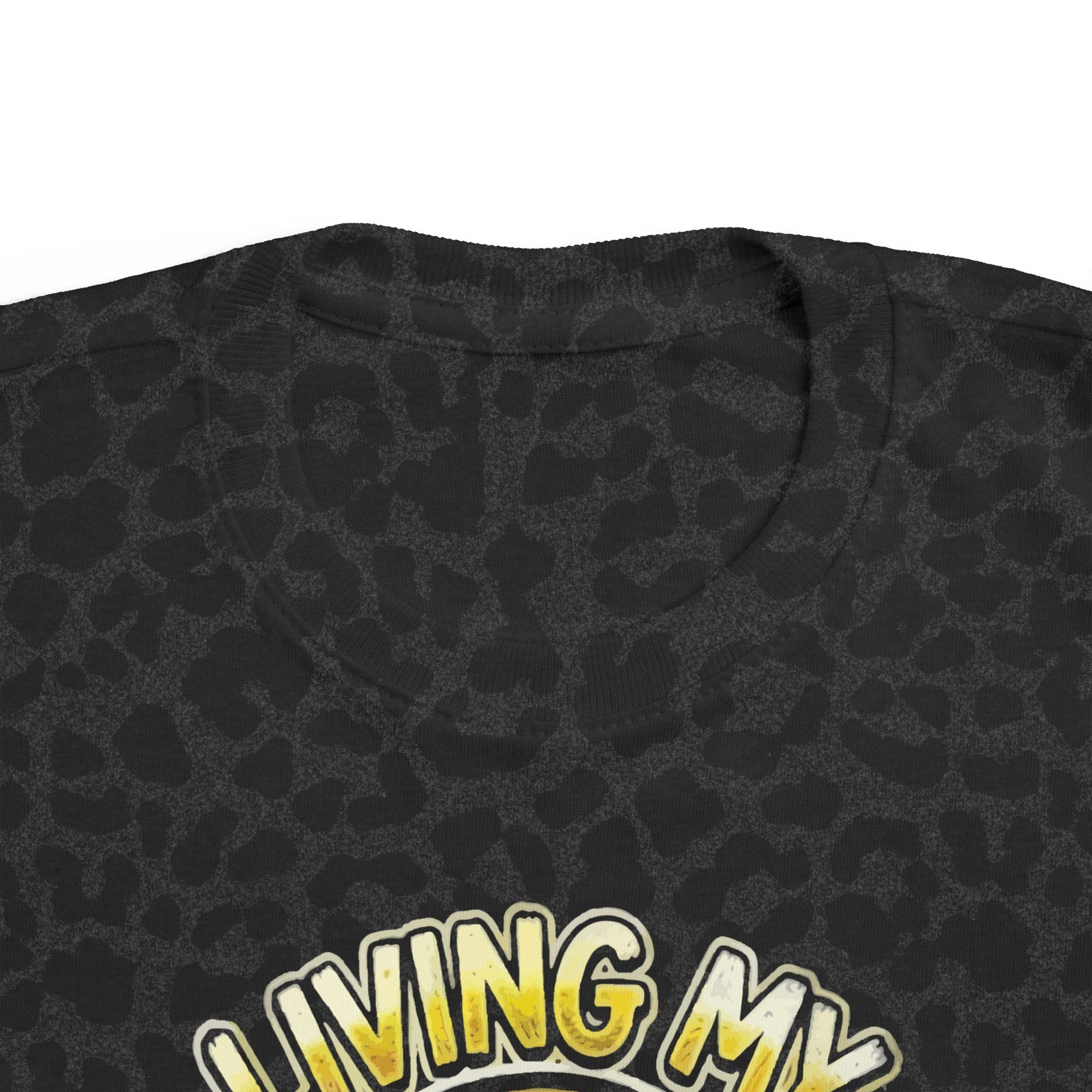 Toddler Tee — 'Living My Best Life' Smiley Graphic