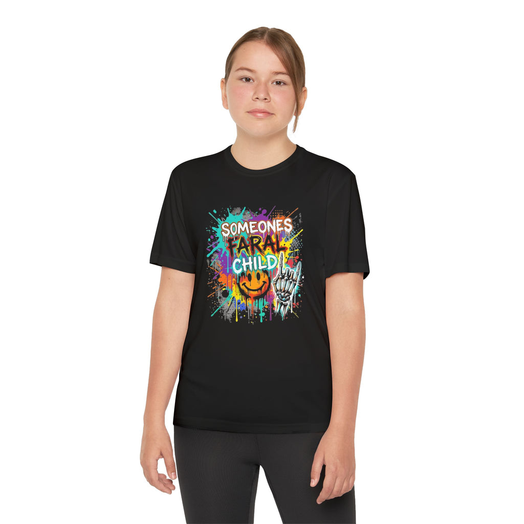 Someone's Farah Child Youth Tee — Colorful Graffiti Skate Smiley Shirt