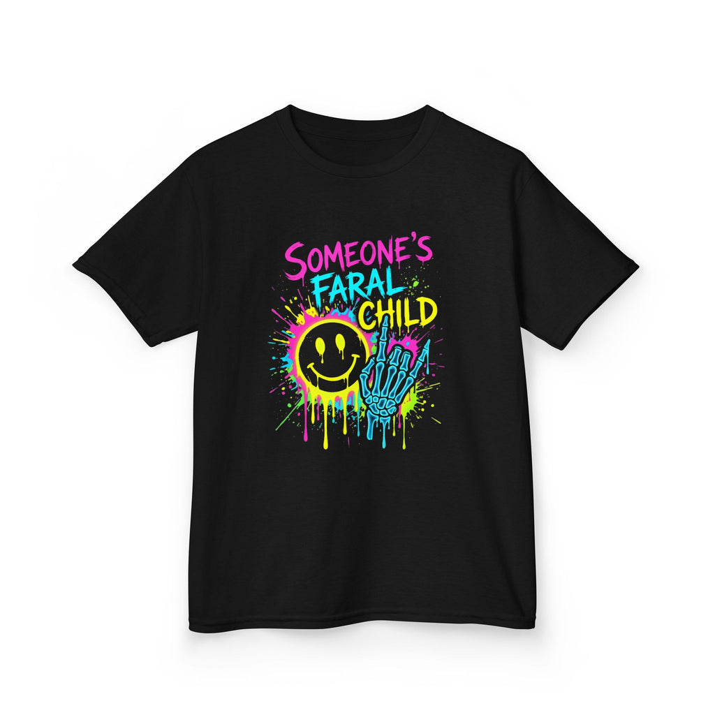 Someone's Faral Child Kids Tee — Colorful Drip Smile Graphic Shirt