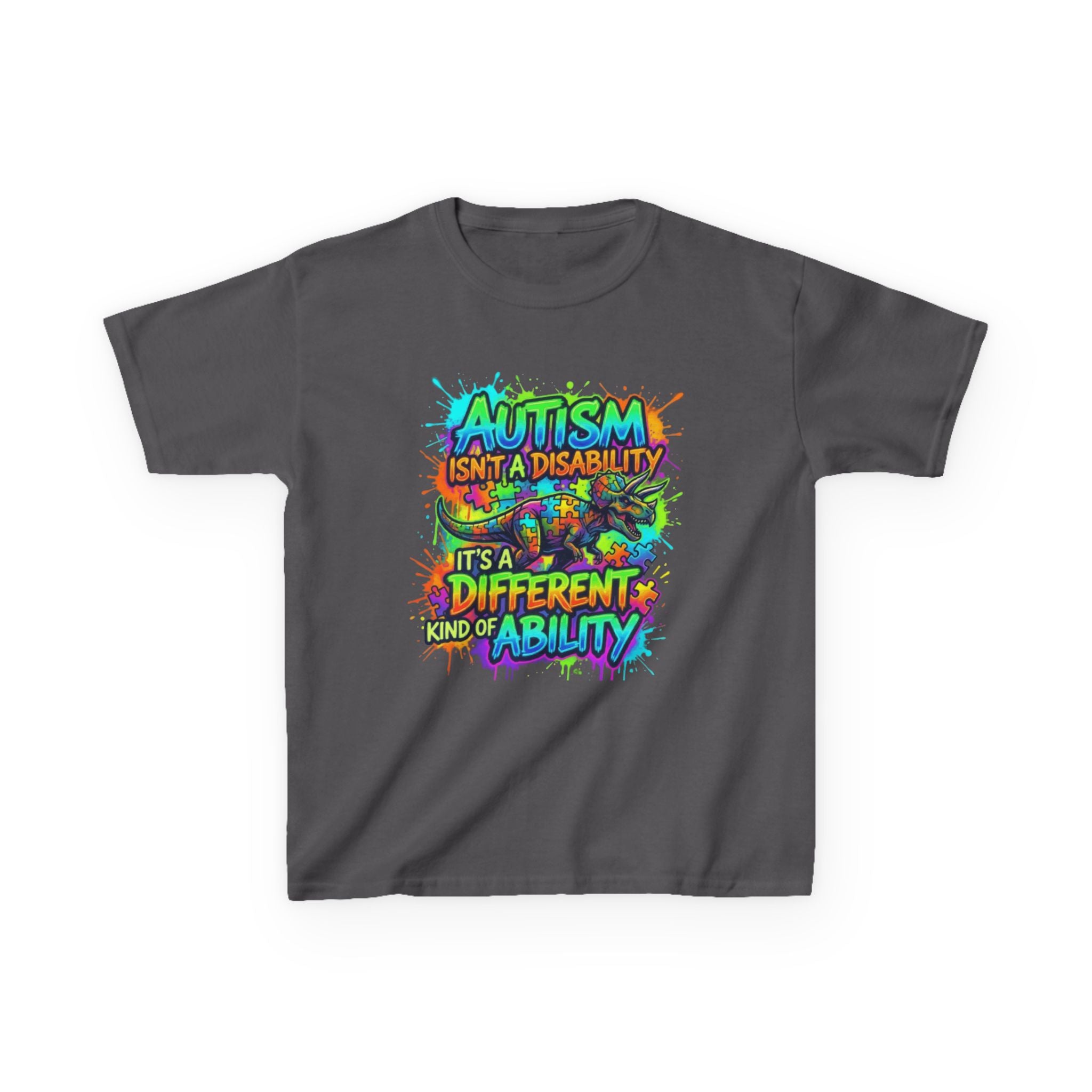 Kids Tee — "Autism Isn’t a Disability, It’s a Different Kind of Ability" Colorful Awareness Shirt