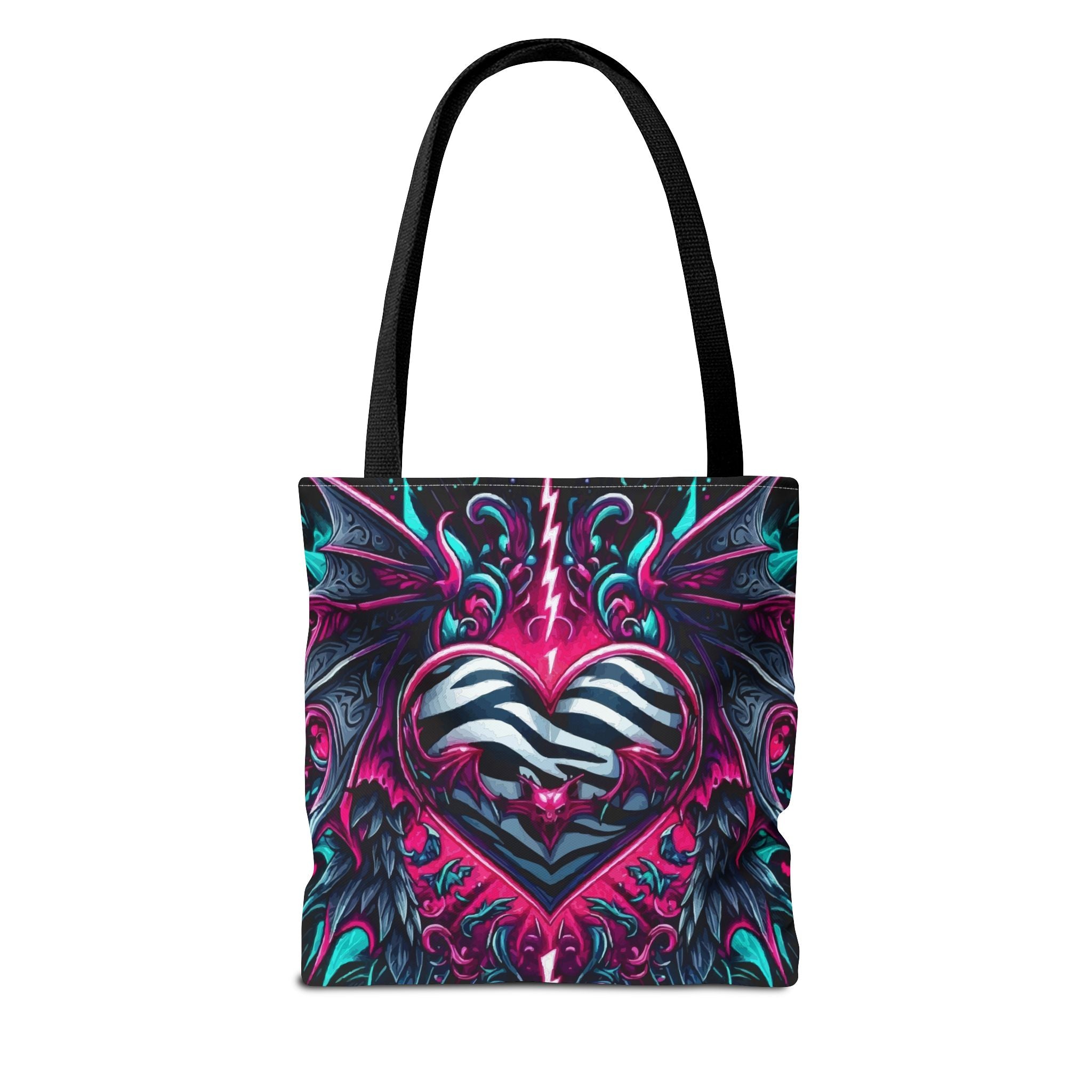 Gothic Neon Heart Tote