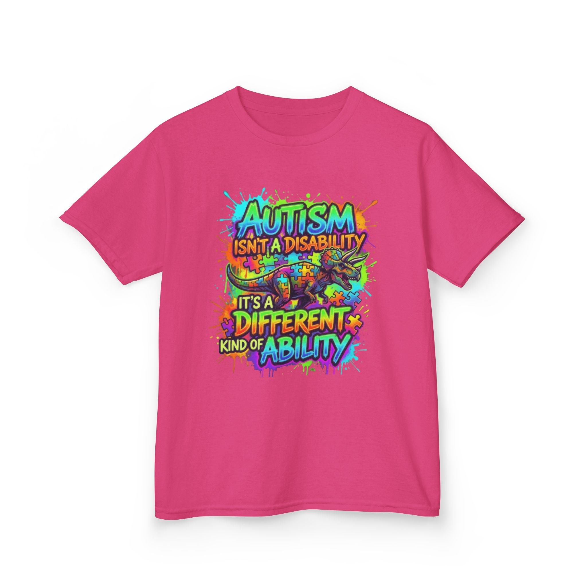Kids Tee — "Autism Isn’t a Disability, It’s a Different Kind of Ability" Colorful Awareness Shirt