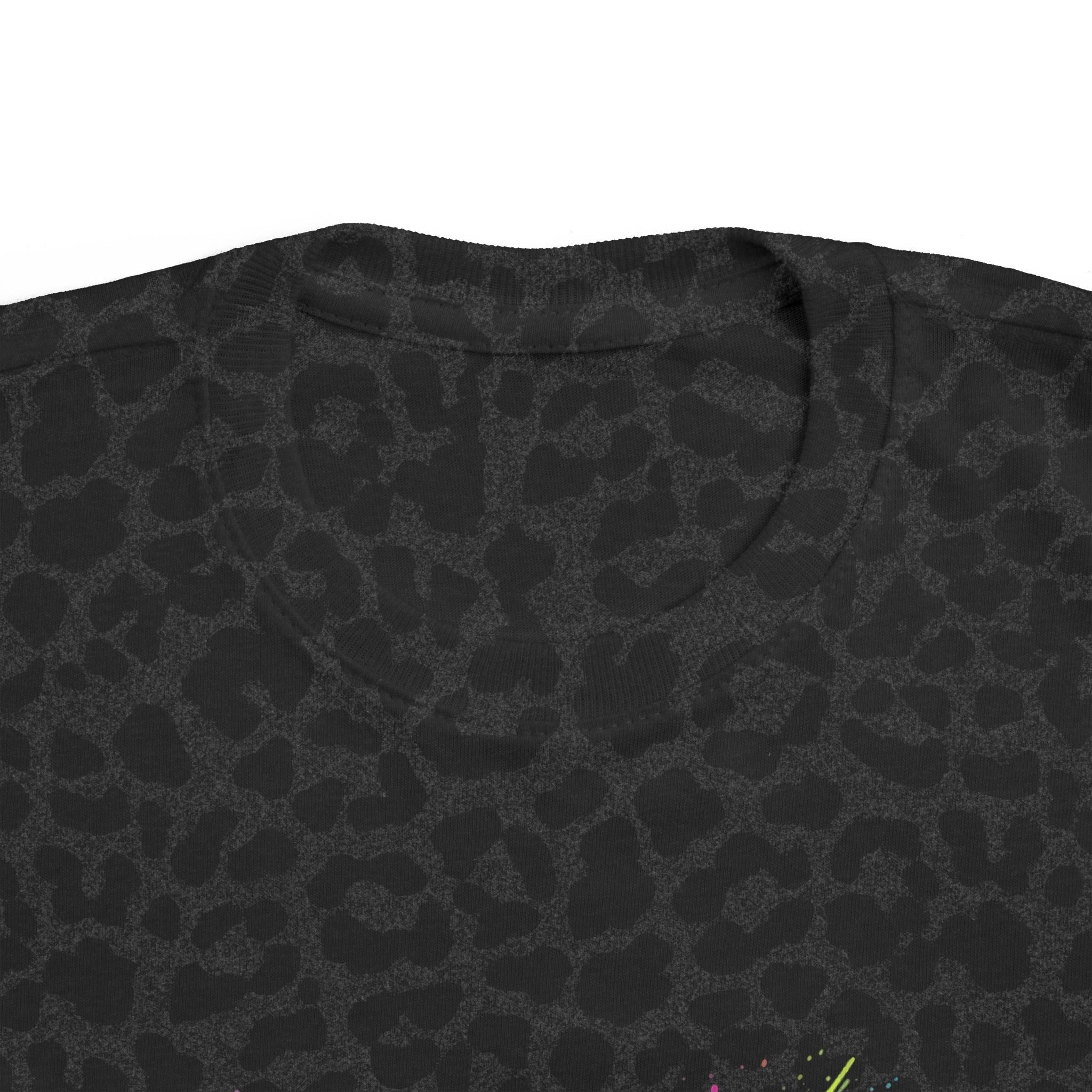 Toddler Tee — "Living My Best Life" Neon Smiley Paint Splash