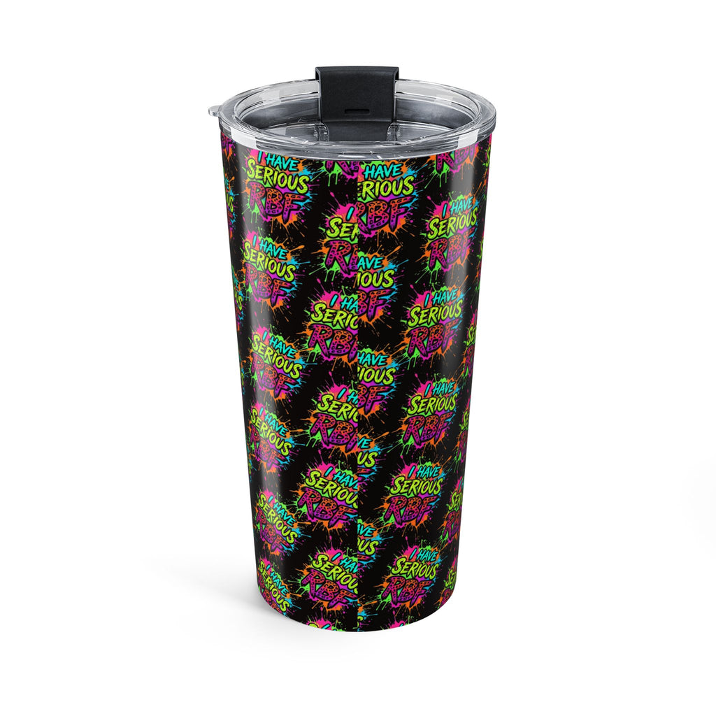 20oz Tumbler — 'Serious Vibes' Neon Tie-Dye Travel Mug