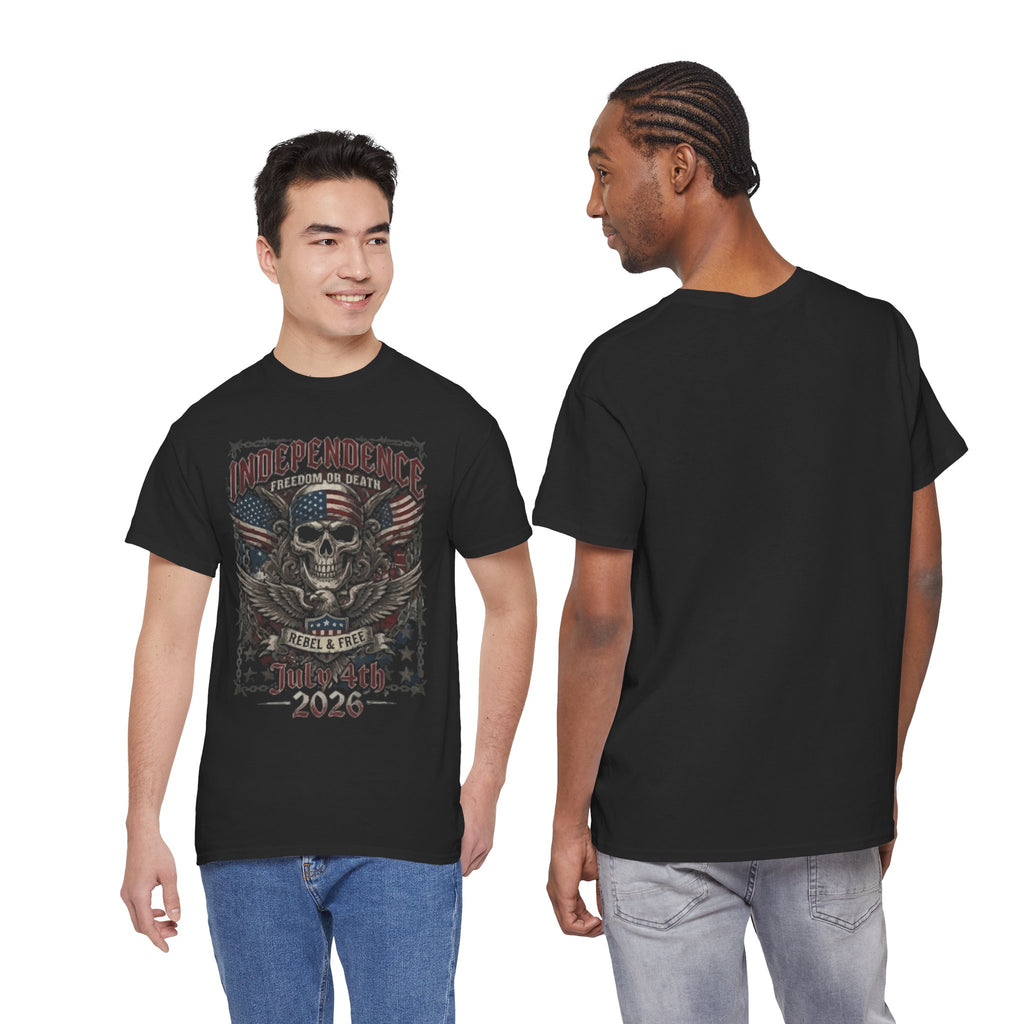 Independence Skull Tee — July 4th 2026 Patriotic Eagle Graphic T-Shirt