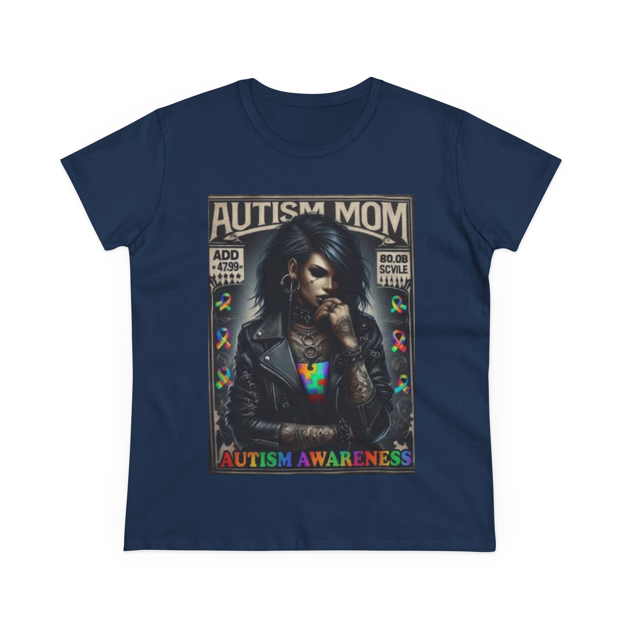 Autism Mom Tee — Gothic Rock Autism Awareness Women's T‑Shirt