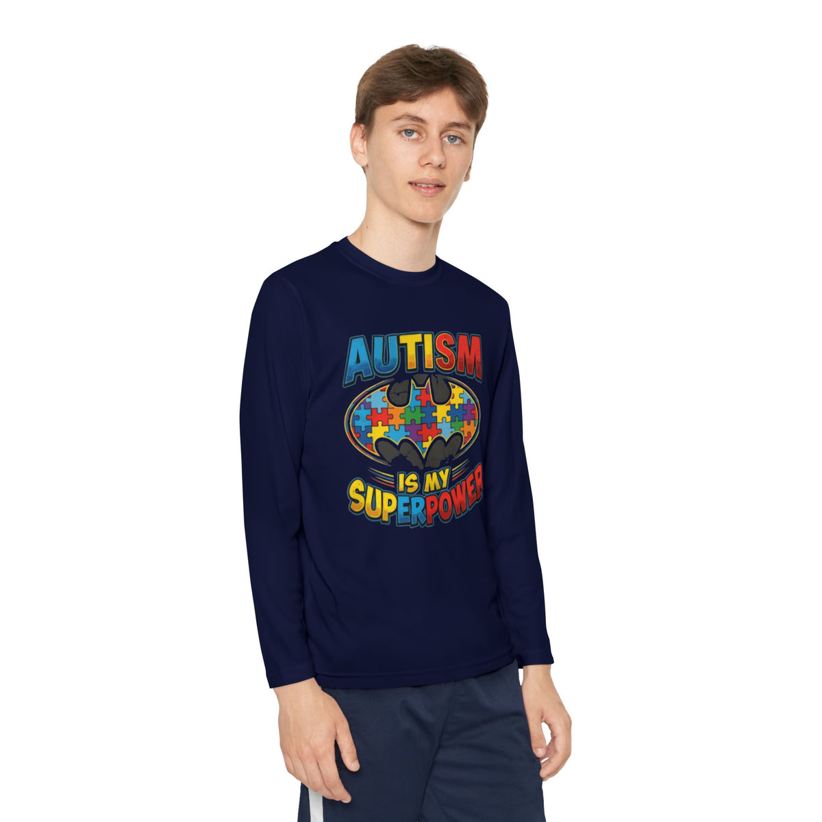 Autism Is My Superpower Youth Long Sleeve Shirt