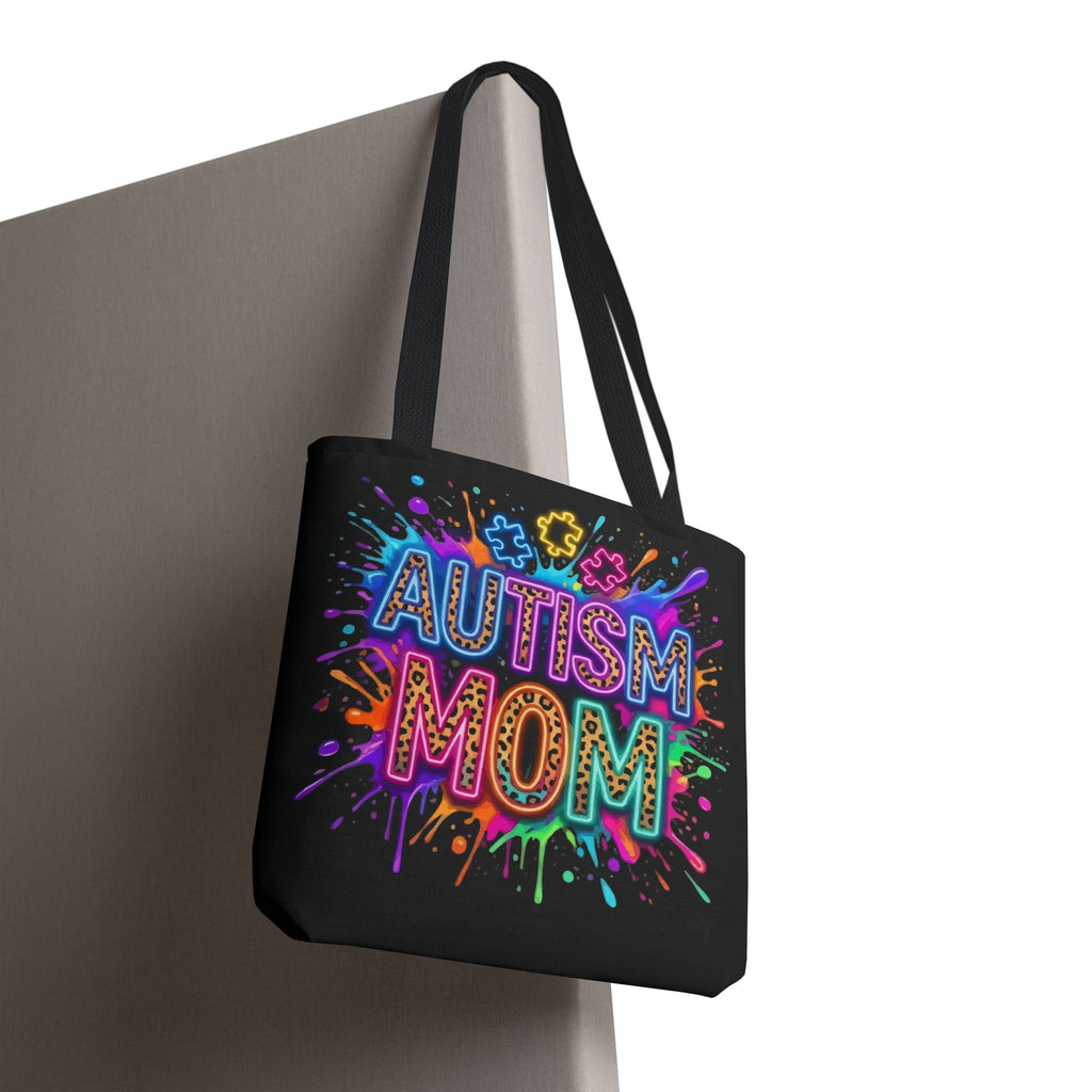 Autism Mom Tote Bag — Colorful Puzzle Piece Awareness Shopper