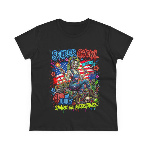 4th of July Spark the Resistance Tee — Soldier Ghoul Patriotic Women's T-Shirt