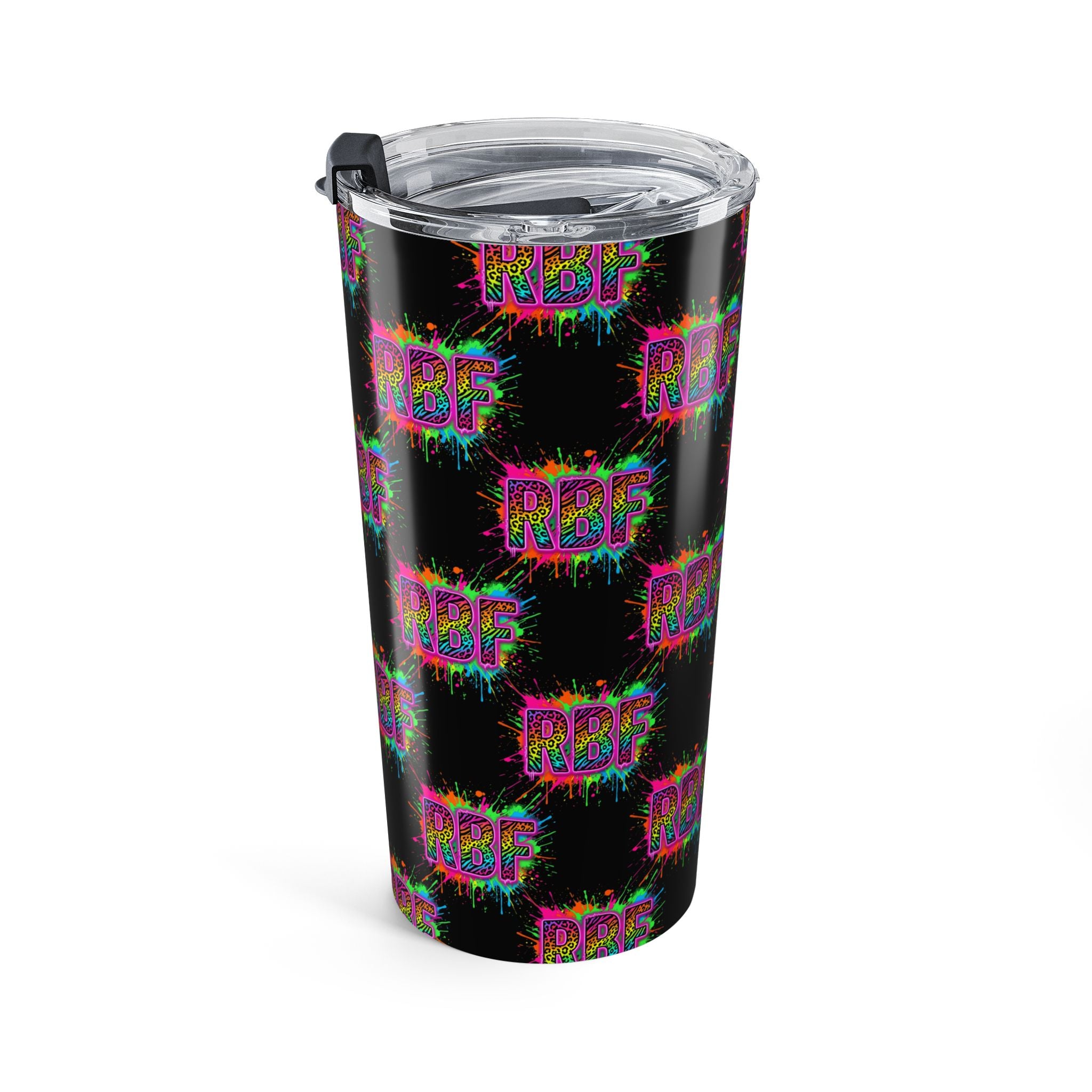 20oz Tumbler — Neon Drip "RBF" Stainless Steel Travel Cup