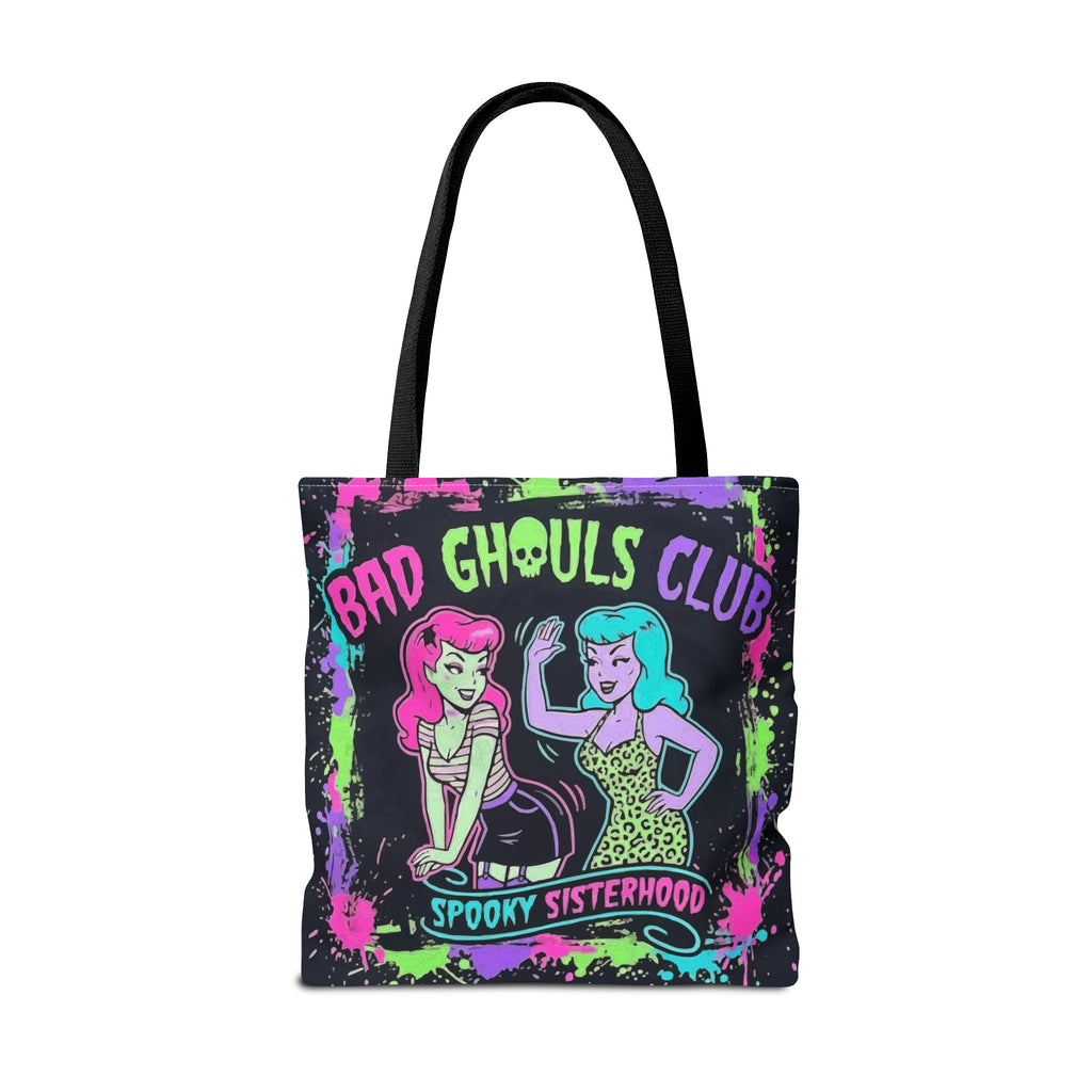 Bad Ghouls Club Tote Bag — Spooky Sisterhood Halloween Canvas Tote
