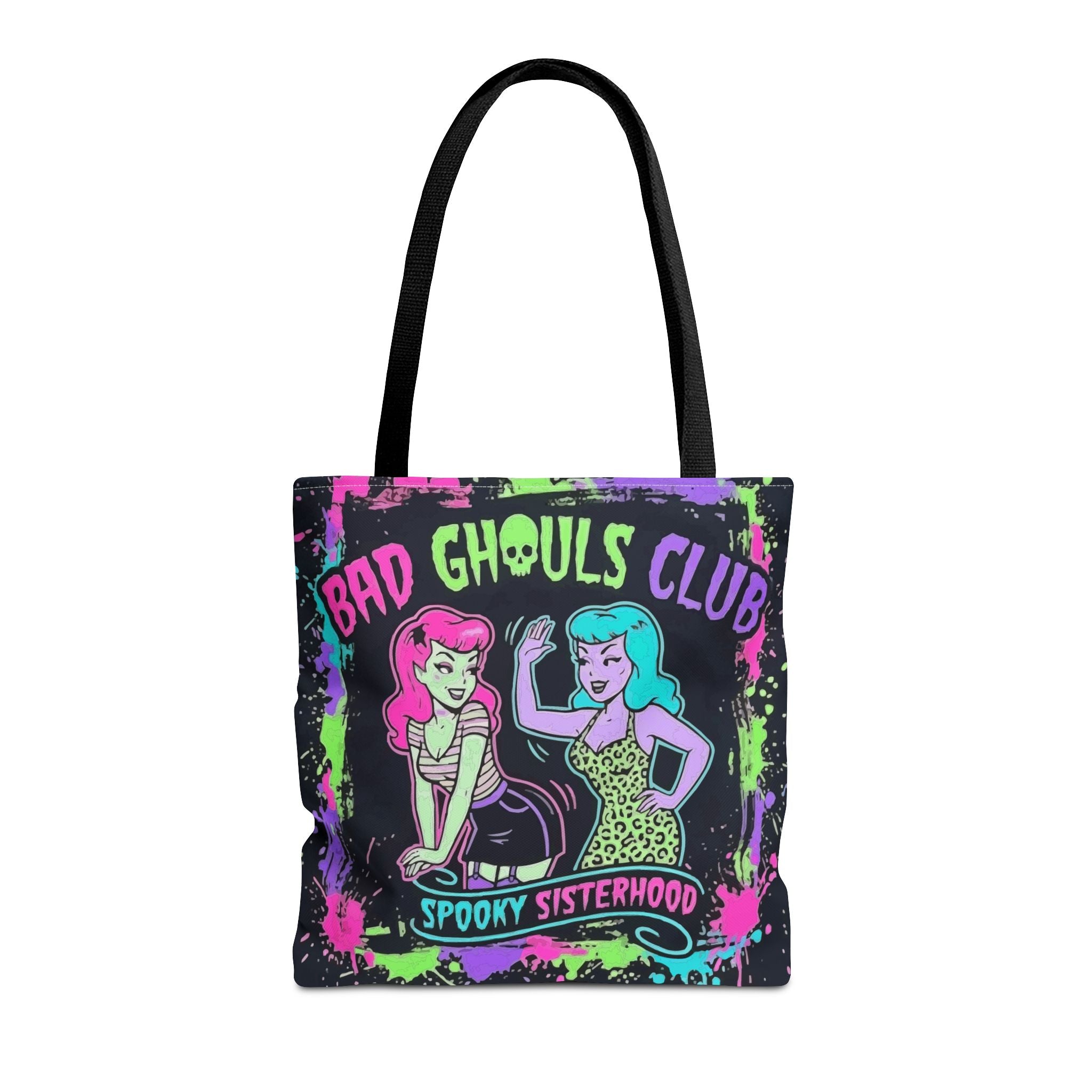 Bad Ghouls Club Tote Bag — Spooky Sisterhood Halloween Canvas Tote