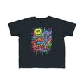 Toddler Tee - "Living My Best Life" Neon Graffiti Smile Skeleton Hand