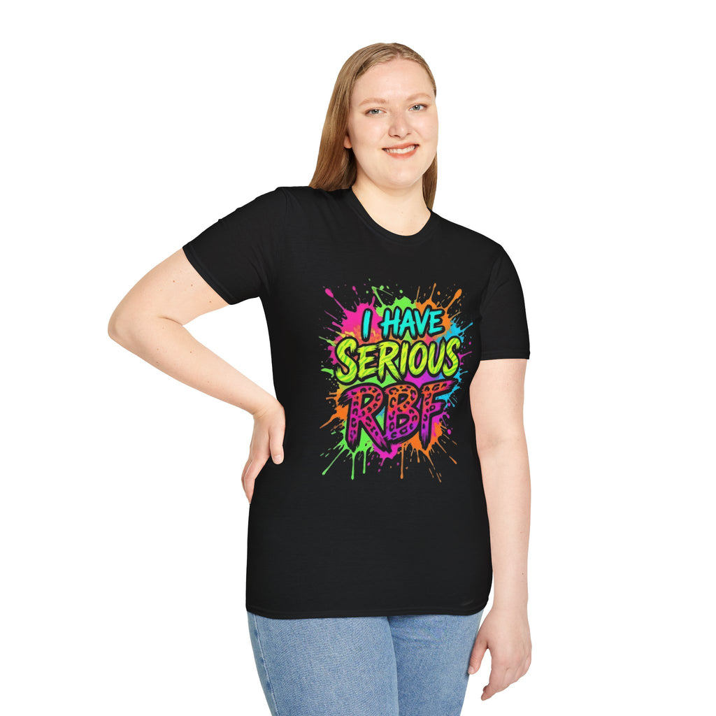 Serious RBF T-Shirt — Colorful Graffiti "I Have Serious RBF" Tee