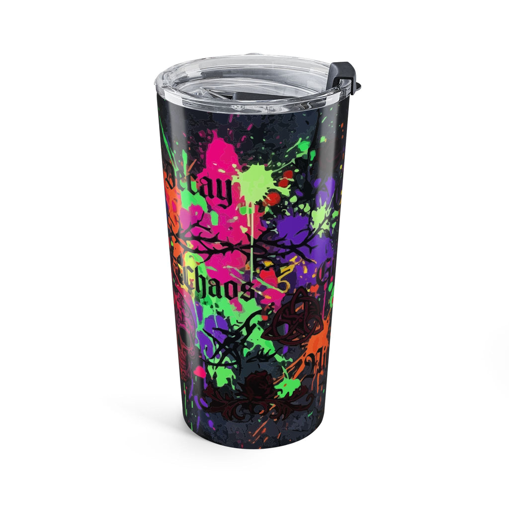 20oz Gothic Neon Skull Tumbler – Colorful Grunge Nightfall Travel Cup