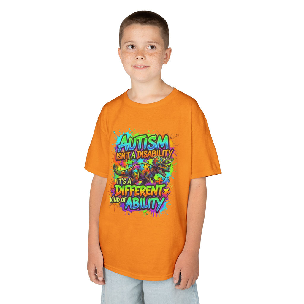 Kids Tee — "Autism Isn’t a Disability, It’s a Different Kind of Ability" Colorful Awareness Shirt