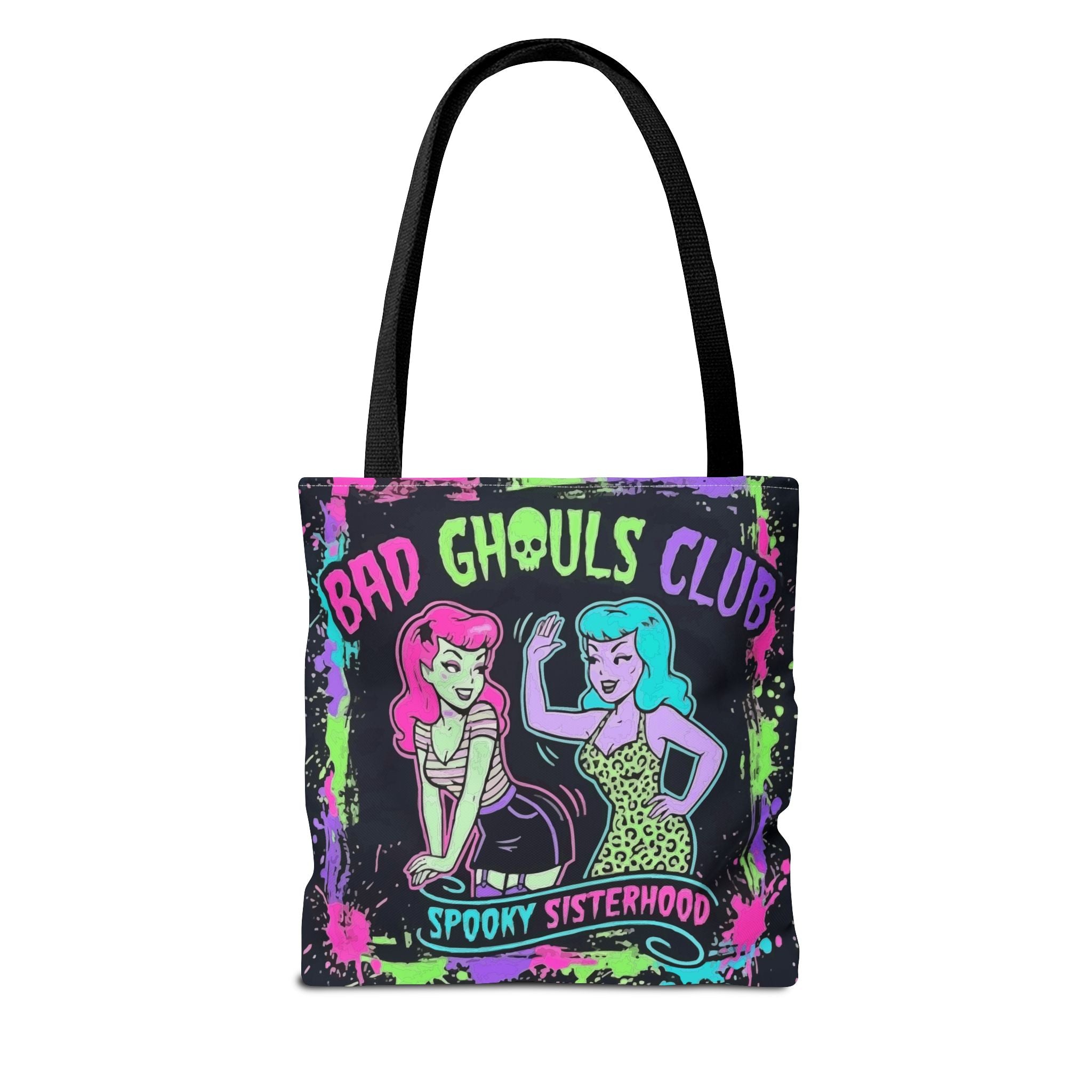 Bad Ghouls Club Tote Bag — Spooky Sisterhood Halloween Canvas Tote