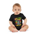 Infant One-Piece Bodysuit — "Oops I Made a Stinky" Neon Monster Baby Bodysuit