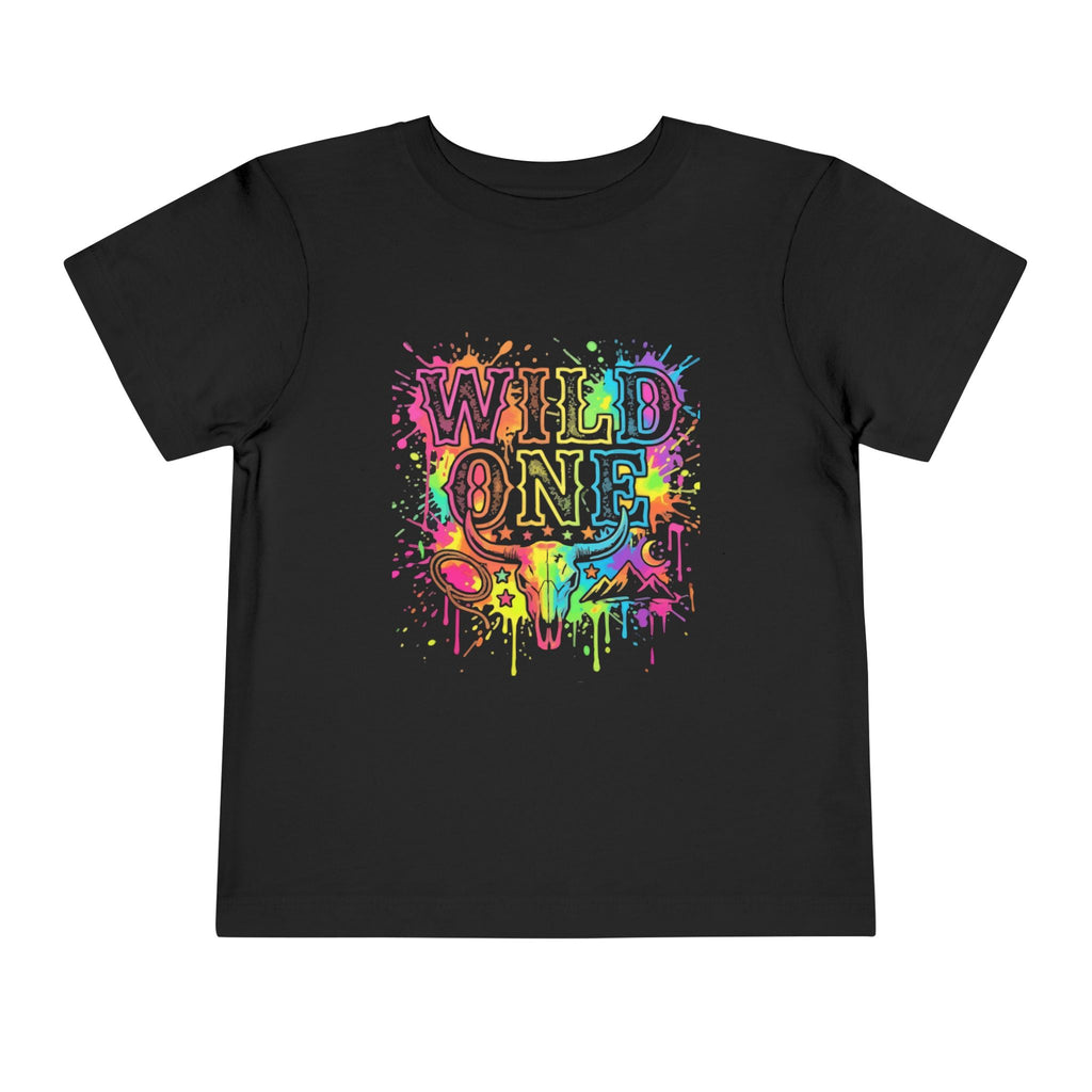 Wild One Toddler Tee — Colorful Paint Splash Birthday Shirt