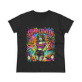 Summerween Graphic Tee — Retro Neon Pinup Halloween Beach Shirt