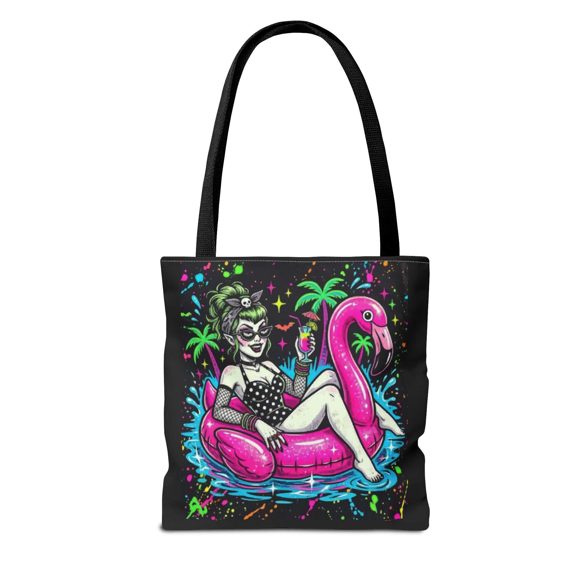 Retro Pin-Up Flamingo Tote