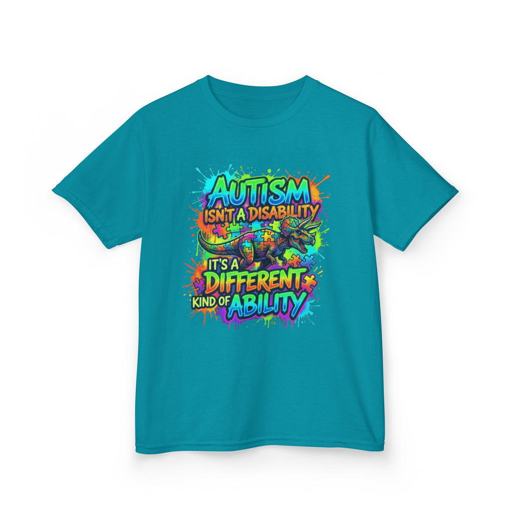 Kids Tee — "Autism Isn’t a Disability, It’s a Different Kind of Ability" Colorful Awareness Shirt