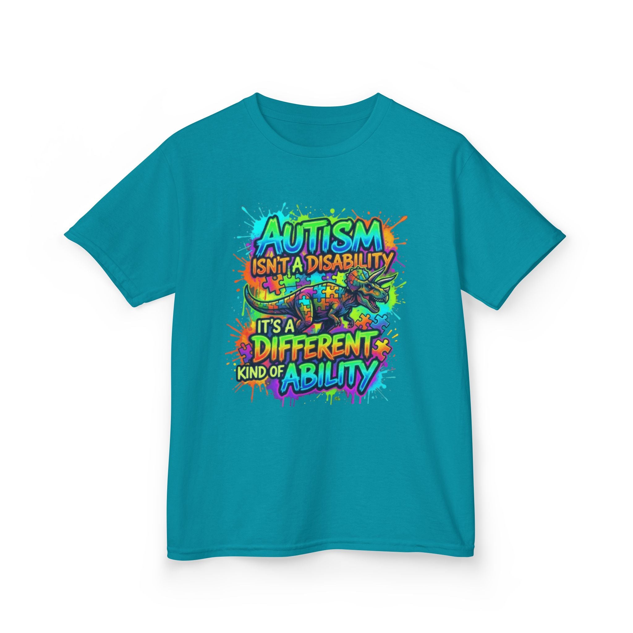 Kids Tee — "Autism Isn’t a Disability, It’s a Different Kind of Ability" Colorful Awareness Shirt