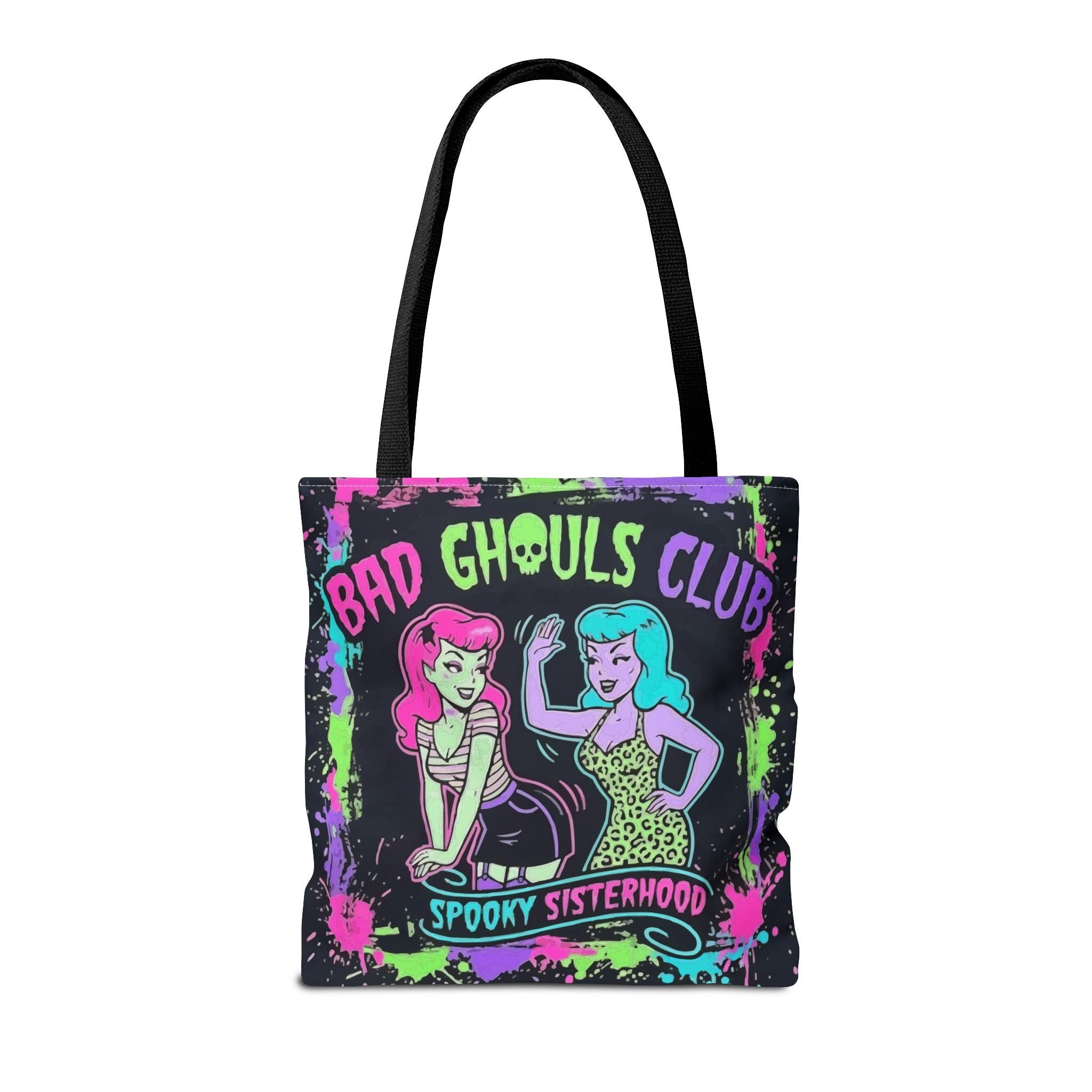 Bad Ghouls Club Tote Bag — Spooky Sisterhood Halloween Canvas Tote