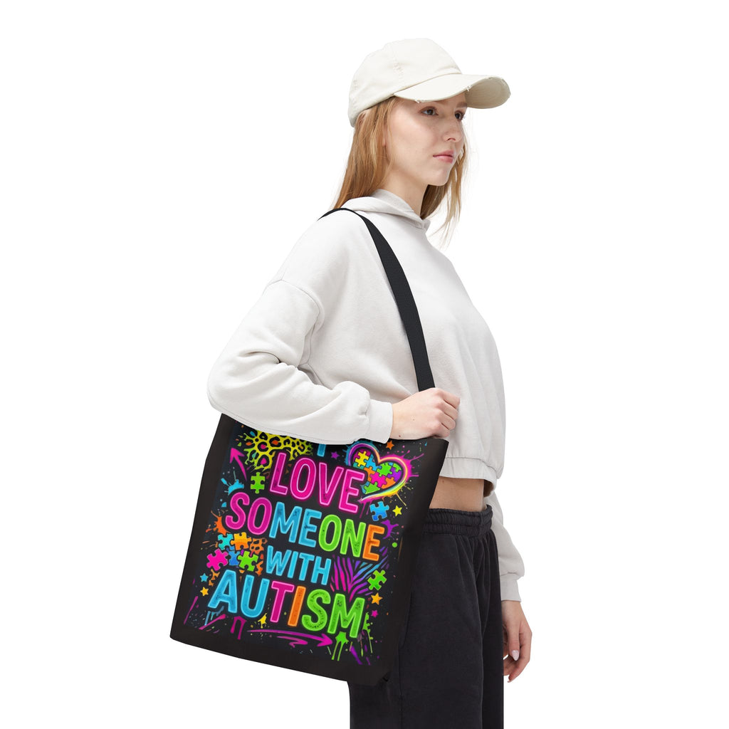 Love Someone with Autism Awareness Tote Bag