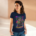 Women's Tee — Neon Zombie Couple "Love Never Dies" Graphic