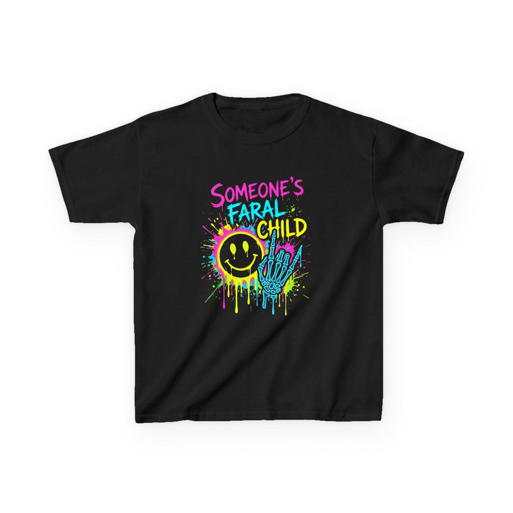 Someone's Faral Child Kids Tee — Colorful Drip Smile Graphic Shirt