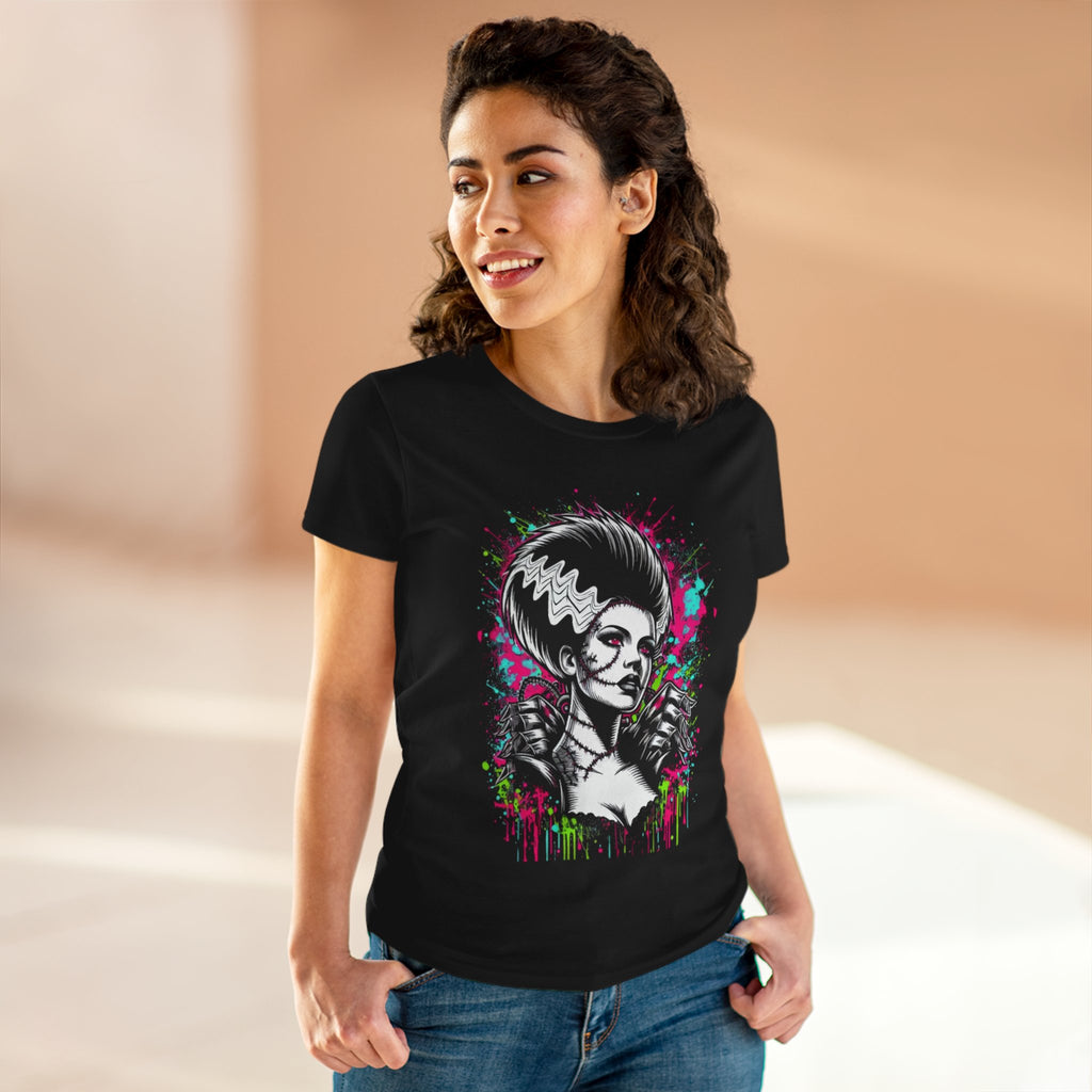 Bride of Frankenstein Tee — Neon Gothic Women's Graphic Shirt