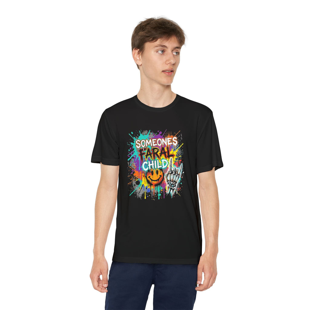 Someone's Farah Child Youth Tee — Colorful Graffiti Skate Smiley Shirt