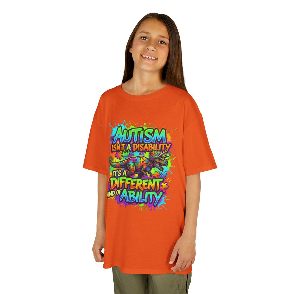 Kids Tee — "Autism Isn’t a Disability, It’s a Different Kind of Ability" Colorful Awareness Shirt