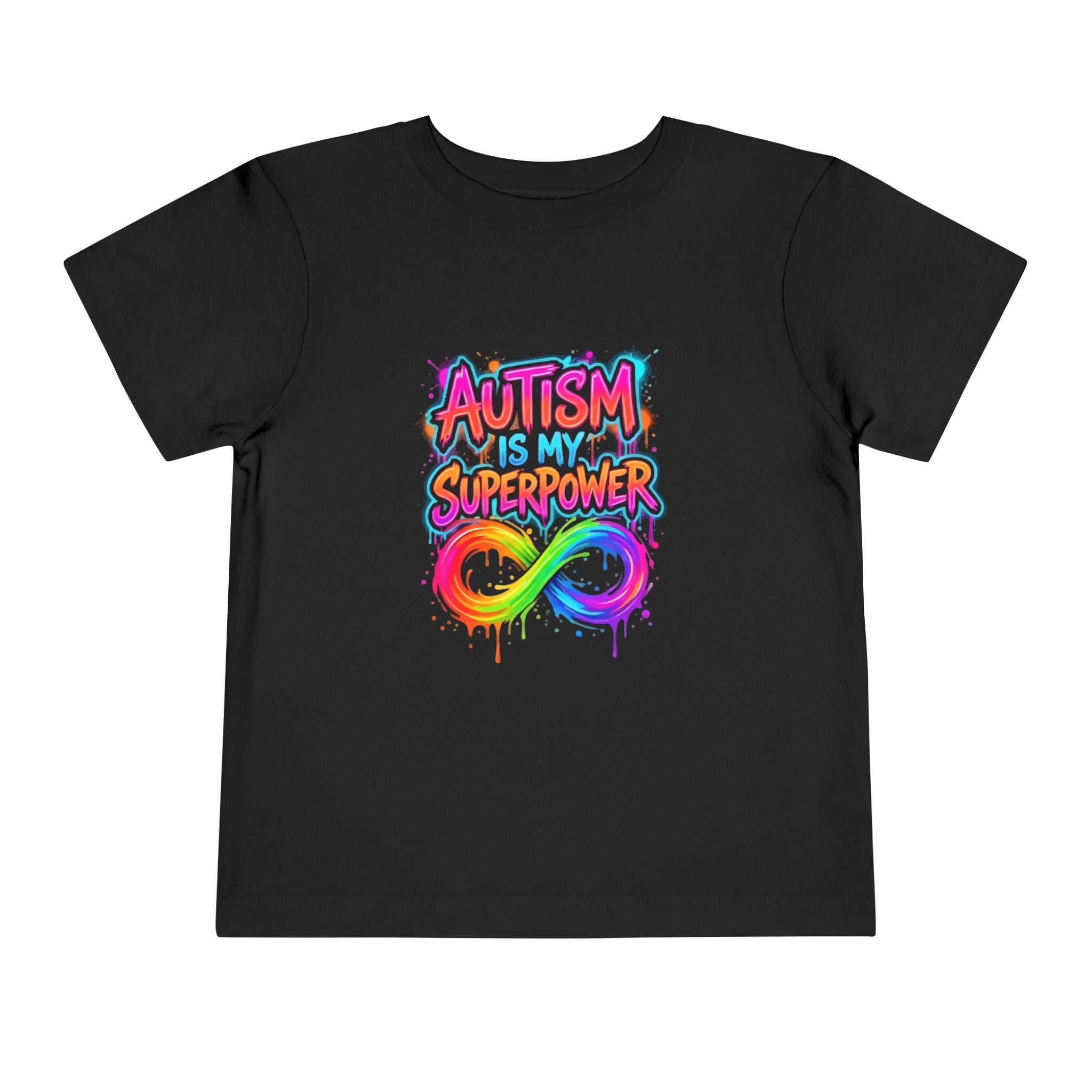 Autism Is My Superpower Toddler Tee — Rainbow Infinity Autism Awareness Shirt