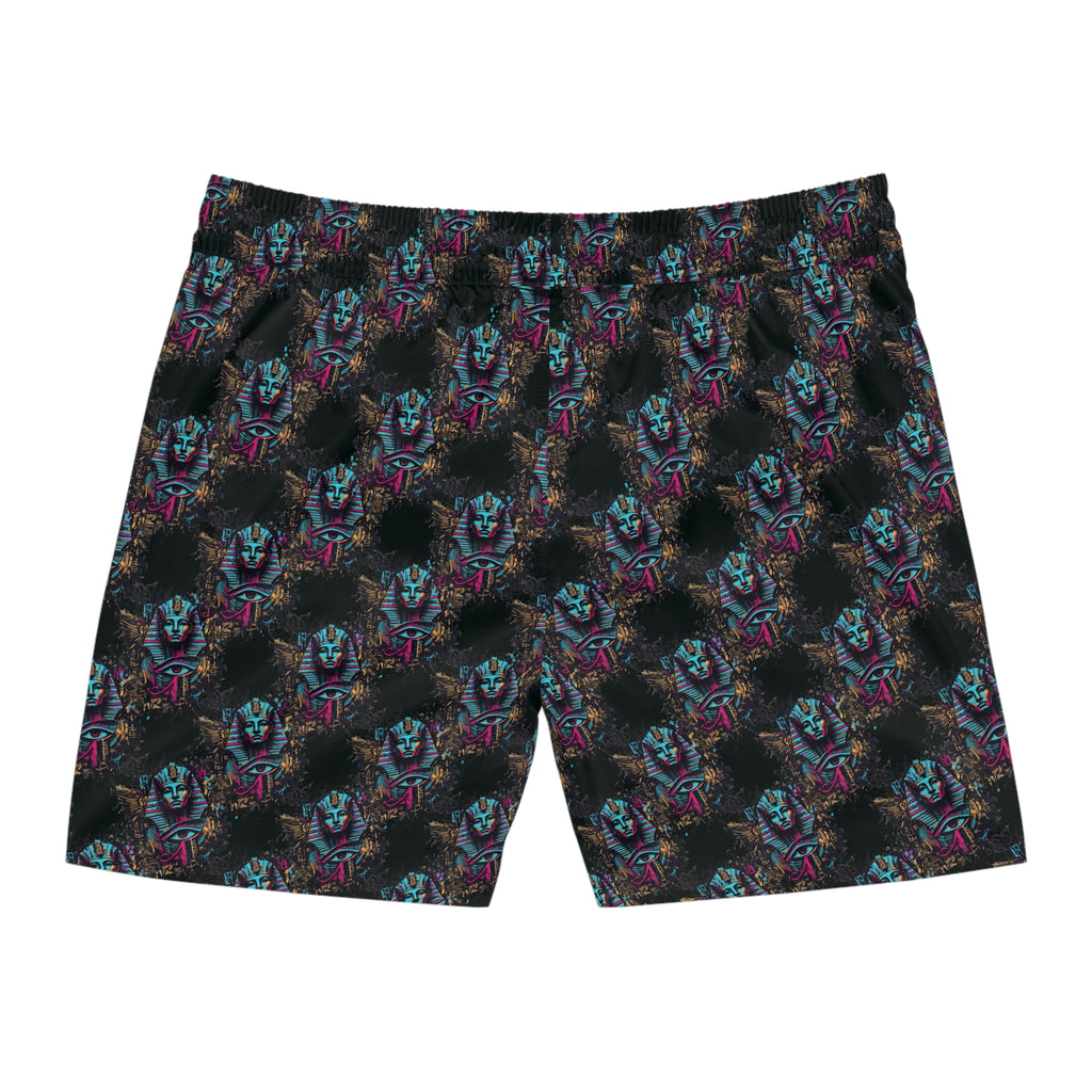 Egyptian Street Art Swim Shorts — Neon Pharaoh AOP