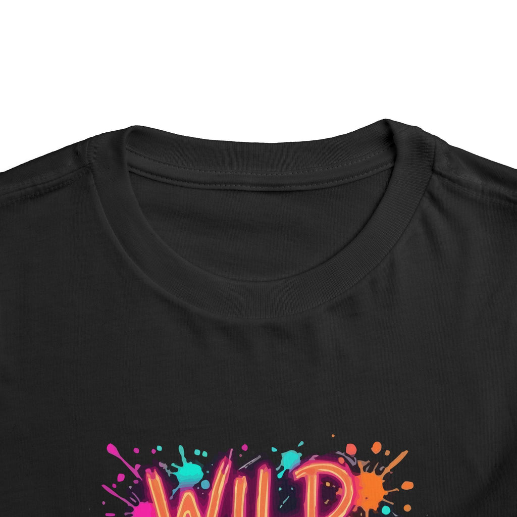 Wild One Toddler Tee – Neon Cow Skull Birthday Shirt